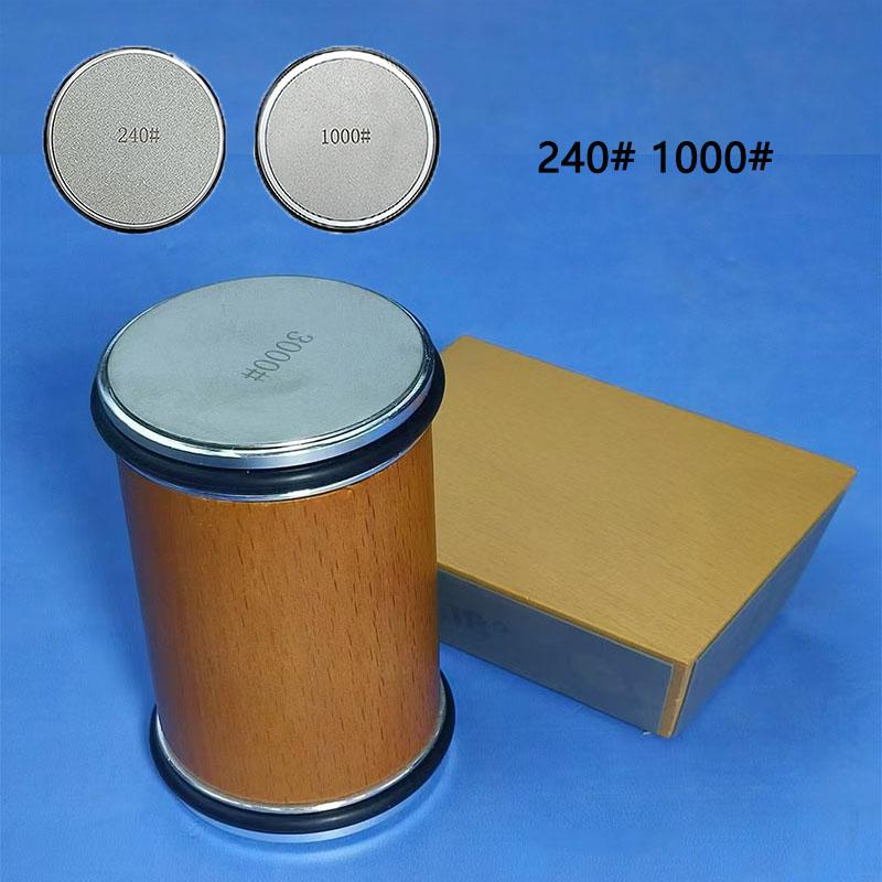 

Точилка для ножей Rolling для прямых лезвий, набор для точилки ножей с магнитным углом 15 и 20° для кухонных ножей, точильный камень 1pcs