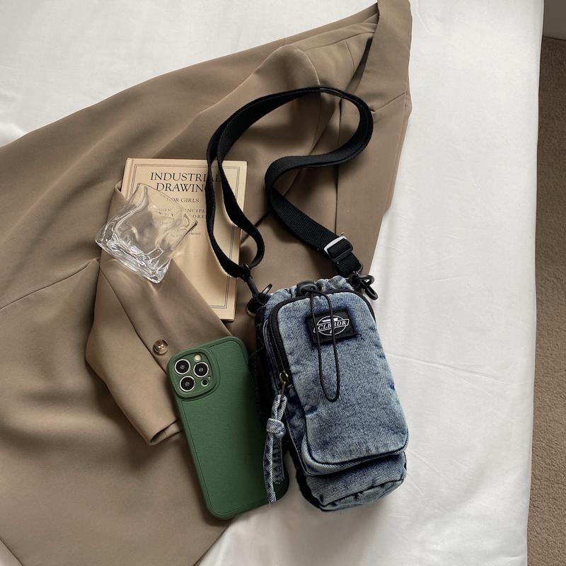 Damen Outdoor Sport Umhängetasche Herren Wasserkocher Tasche Multifunktionale Denim Schultertasche