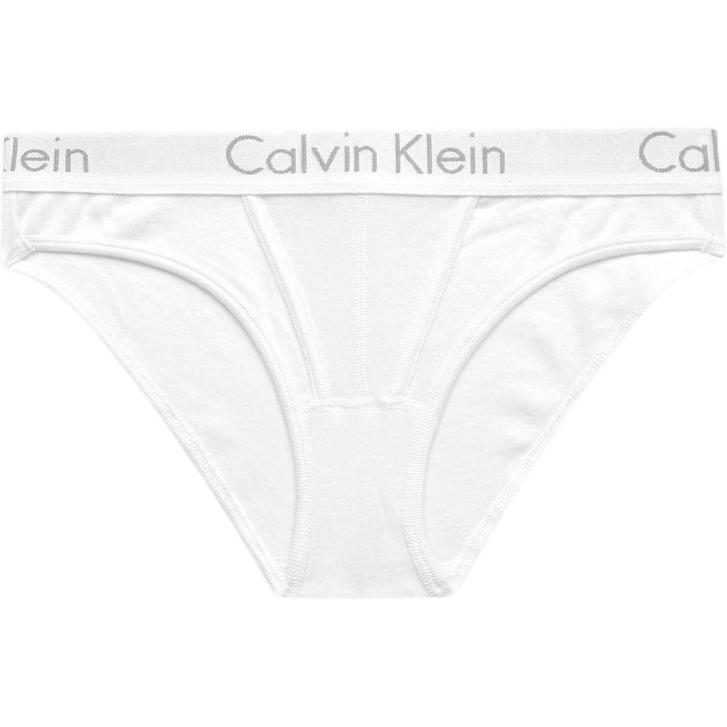 Calvin Klein Logo Print Low Rise Briefs Women Underwear White QF4510E-100