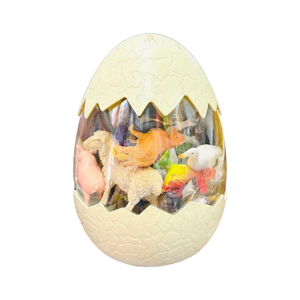 Easter Dino Egg Toy - Hatchable Dinosaur Animal Figures, Surprise Egg With Play Set For Kids & Collectors