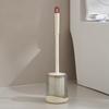 Yousheng Toilet Brush with Holder Plastic Bathroom Toilet Brushes Fine Brush Head Extended Handle Wall Mountable Toilet Bowl Brush