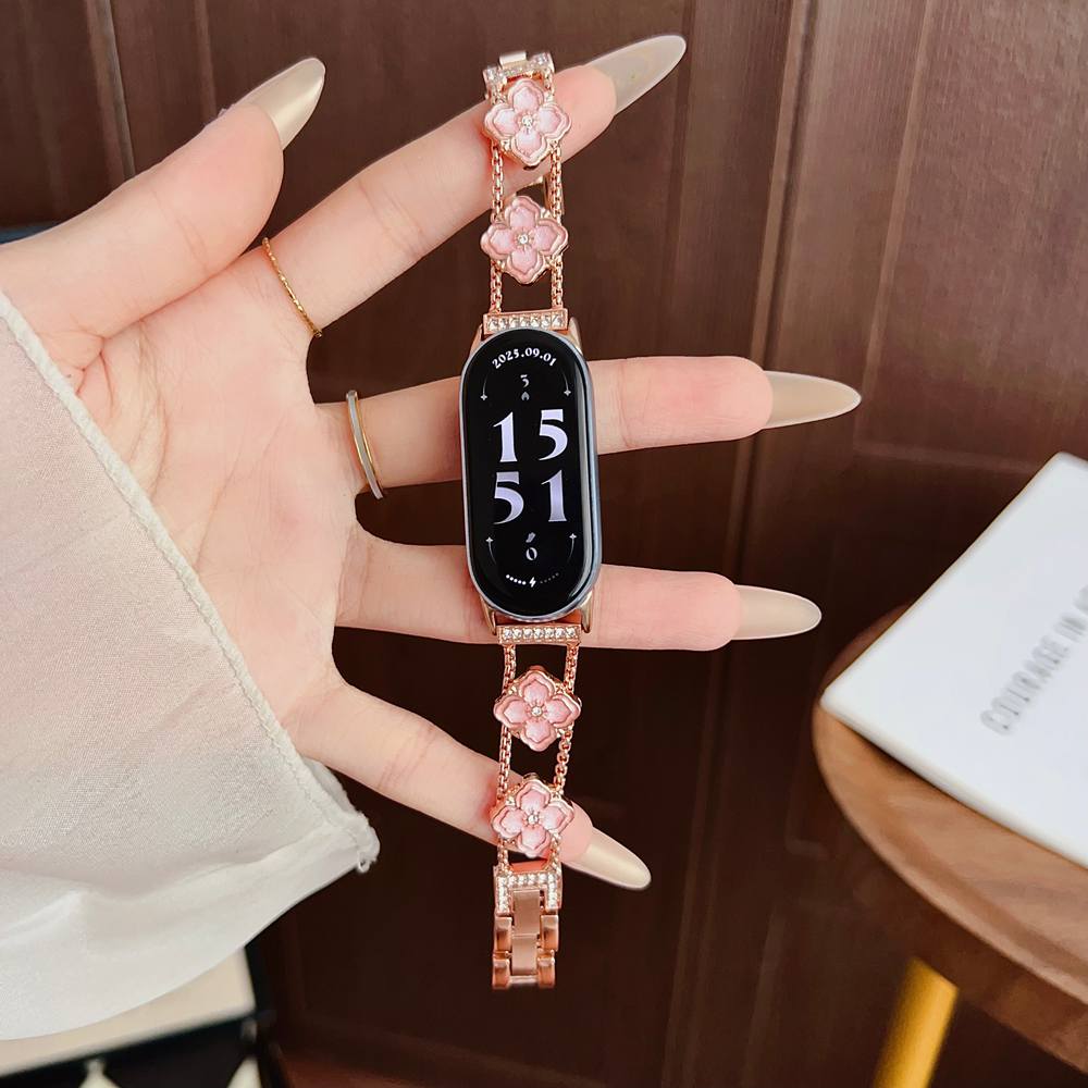 New Four Leaf Flower Metal For Xiaomi Band 9/8/NFC Xiaomi 10 8 9 Strap