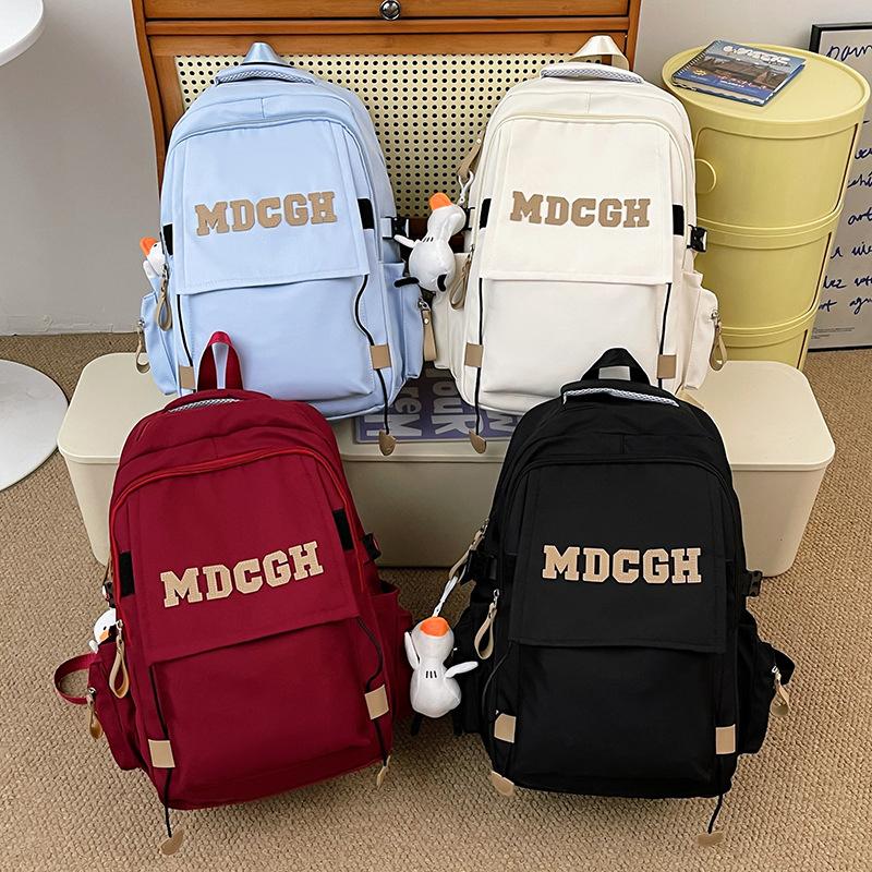 Large-capacity Backpack School Bag for Primary and Secondary School Students, Simple Harajuku Bag