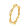 Banyan Tree S925 Silver Zircon Bamboo Open Ring for Women - Elegant and Trendy Index Finger Jewelry