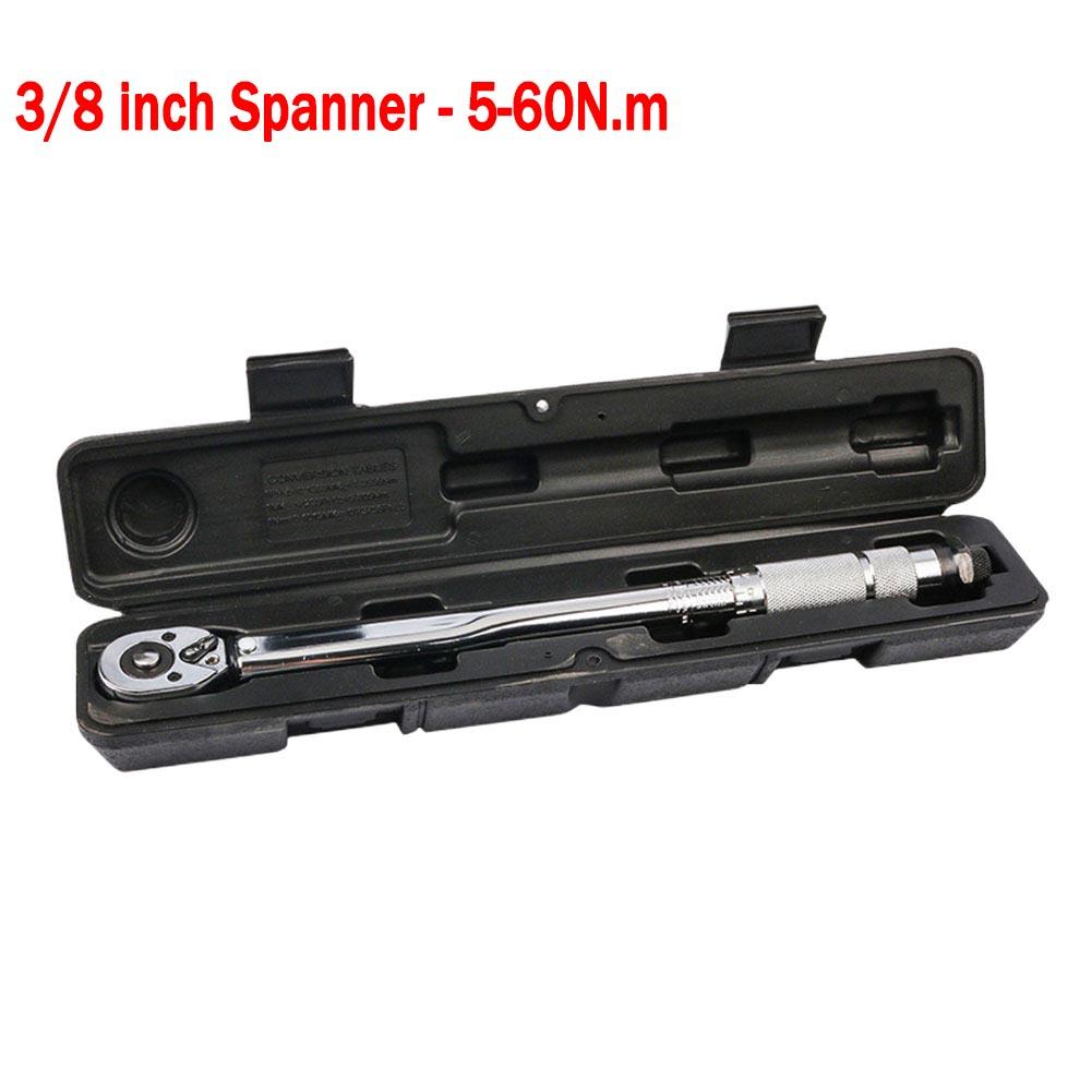 5-60N.m Reversible Ratchet Key 3/8" Adjustable Torques Key Square Drive Ratchet Torque Wrench High Precision Preset Hand Tools