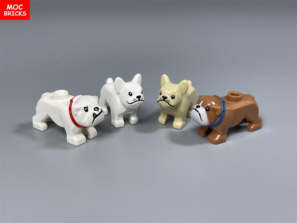 MOC Blocks Little Dog Series Chihuahua French Bulldog Poodle Assembled Construction Bricks Children's Playthings Plastic Material Doll
