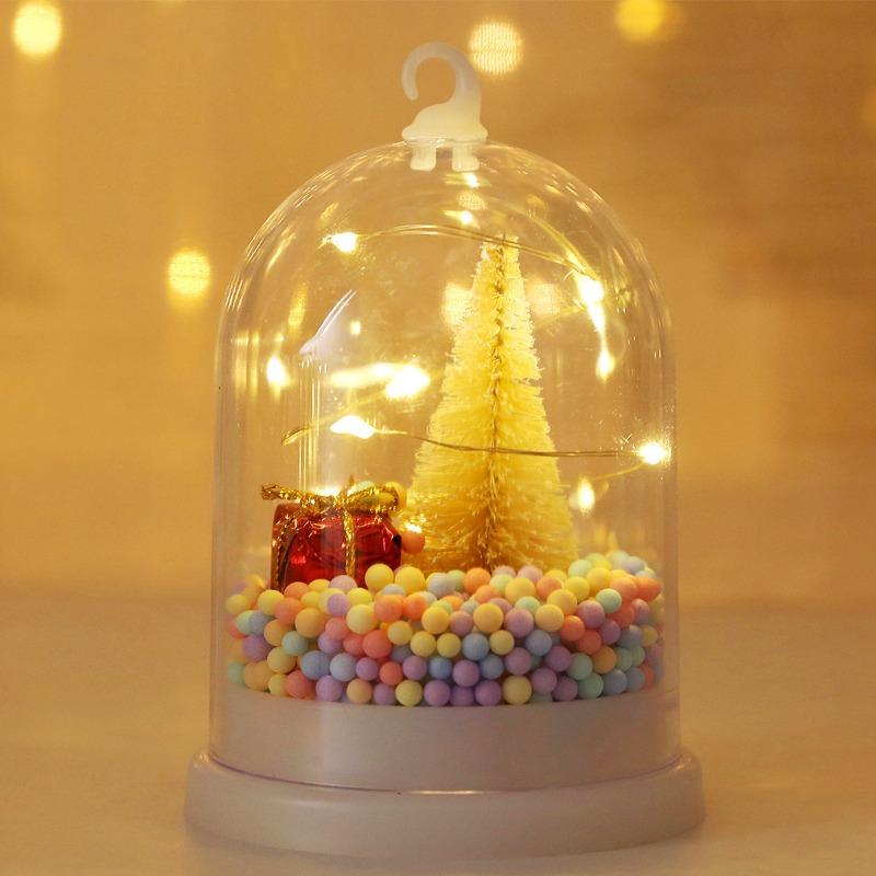 Christmas decorations, Christmas tree, night lights, luminous small hanging lights, snow ornaments, Christmas gifts