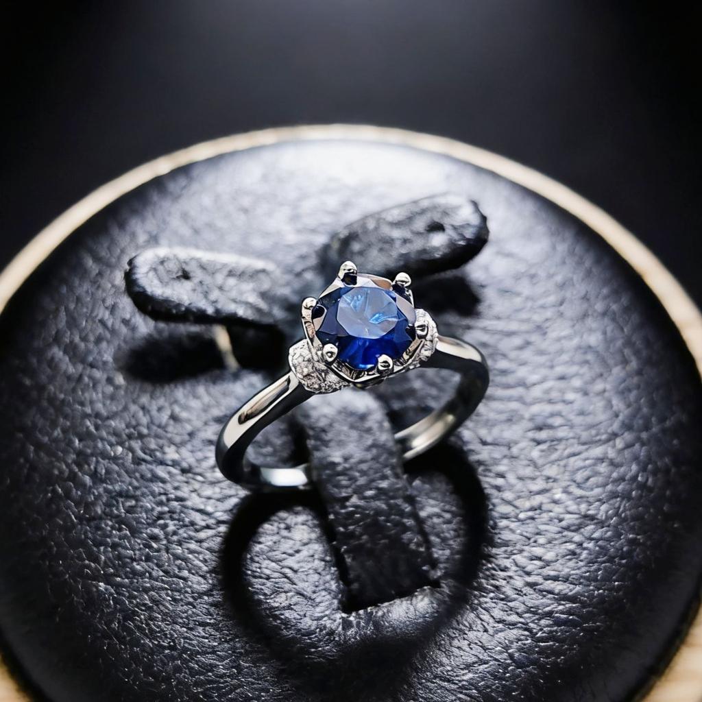 Jewelry Simulation One Carat Ruby Crown Six-Claw Ring Fashion Red Corundum Live Ring