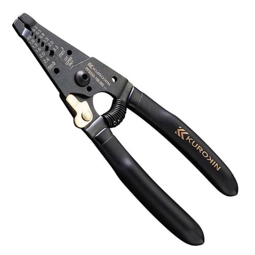 Fujiya Wire Stripper Type A, 165mm, Black Gold with Spring, PP323A-165-BG