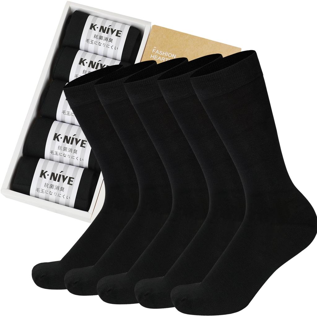 Business Bamboo Antibacterial and Solid Suitable for and All Sizes K.NIVE Men's Socks, Fiber, Deodorizing, Stuff-Free, Pilling-Resistant,