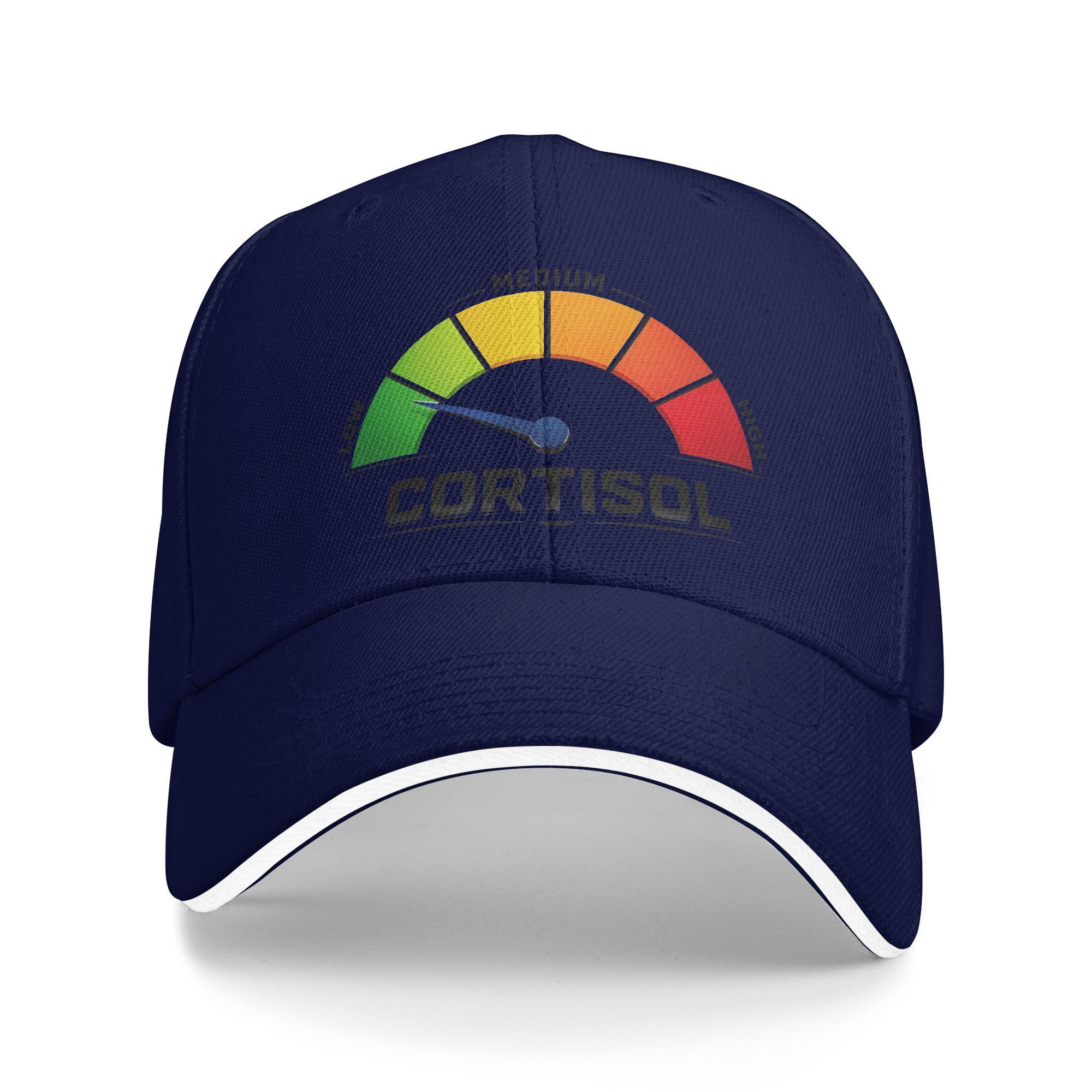 

Low Cortisol Levels v Meme Baseball Cap y2k Funny Trucker Hat Summer Men Adult Kpop Rock Baseball Caps As Picture темно-синього кольору