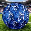 1PC Blue Swirls Flourishes Soccer Ball Size 5 Football Machine Sewn Indoor/Outdoor Universal Football n42