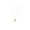 Love Diamond Pendant Gold Plated Crystal Pearl Necklace Women's Gold 5680399