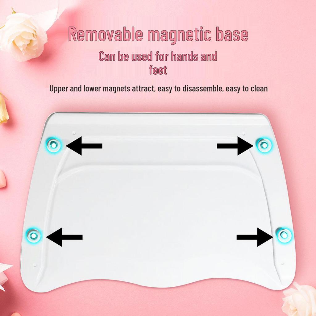96W Red Light Nail Lamp with Double Hand Sensor - Fast Dry Gel Polish Phototherapy Machine for Salon Use, Painless & No Blackening.