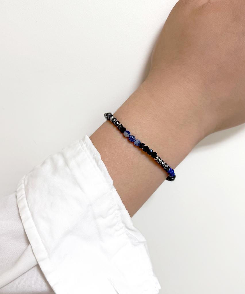 Monoflux Core Tone Gemstone Bracelet _ Blue Core