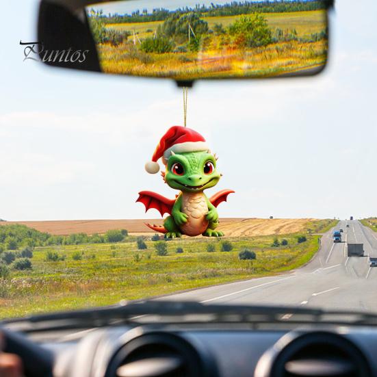 Christmas Dragon Pendant Cartoon Dragon Baby Acrylic Hanging Ornament Durable for Festive Tree Decoration