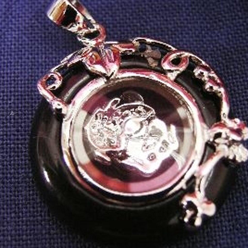 Les Trésors De Lily [E5173] - Silver Pendant 'Agate' Black Silver