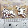 A1897 Antique Silver Horse Alloy Jewelry Accessories, 18x16mm, 100pcs, 2.7g Each