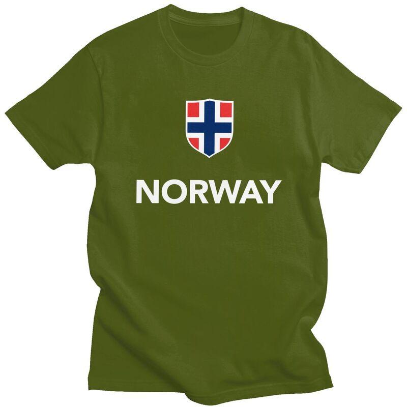 Custom Fashion Norwegian Proud Norway Flag T Shirt Men ShortSleeve Tshirt Casual Tee Pure Cotton Slim Fit Tshirts Merch