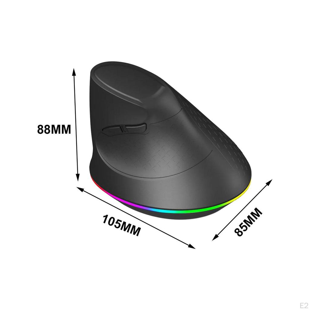 Ergonomic Mouse Vertical Backlit with Horizontal Scroll Wheel Multi Purpose Accessory Optical
