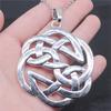 Celtic Symbols Hexagrams Mystical Amulet Pendant Antique Bronze Metal Daughter Collar Necklace Handmade