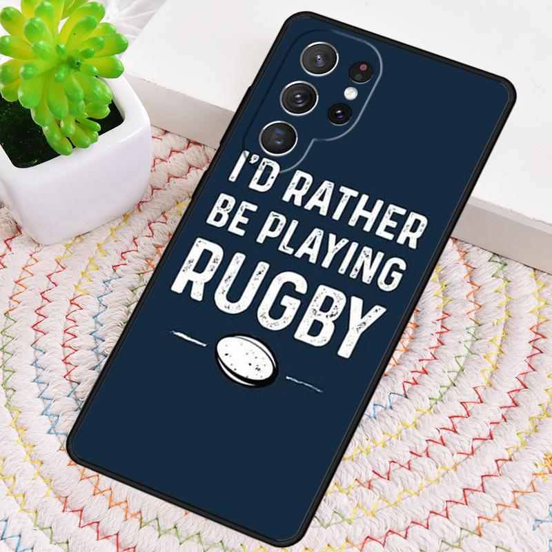 Rugby Football Sport TPU Phone Case For Samsung Galaxy Note 10 Pro S26 S25 S24 S23 S22 Ultra Plus S21 FE S20 Shockproof Cover