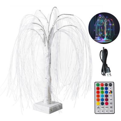 Uzaktan Kumandalı İç Mekan LED Ağaç Işığı Yumuşak Işık Gerçekçi Görünümlü USB/Pille Çalışan RGB Ağaç Işığı Başucu Lambası Dekor