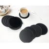 Doppelseitiges Leder-Getränkeuntersetzer-Set Saubere Nähte Hitzebeständige Kaffeetassenunterlage Leicht zu reinigen Holz-Tischzubehör