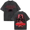 Vintage Gewaschen Obsession Film Doppelseitiger Druck T-Shirts Herren Damen Kleidung Mode Gothic Übergroß Kurzarm T-Shirts