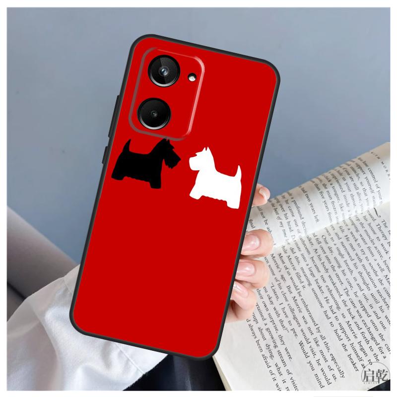 Cartoon Westie Dog For Realme 9 10 11 12 Pro Plus GT5 C67 C55 C53 C35 C33 C30 C25s C21Y C15 GT3 GT Neo 5 Case