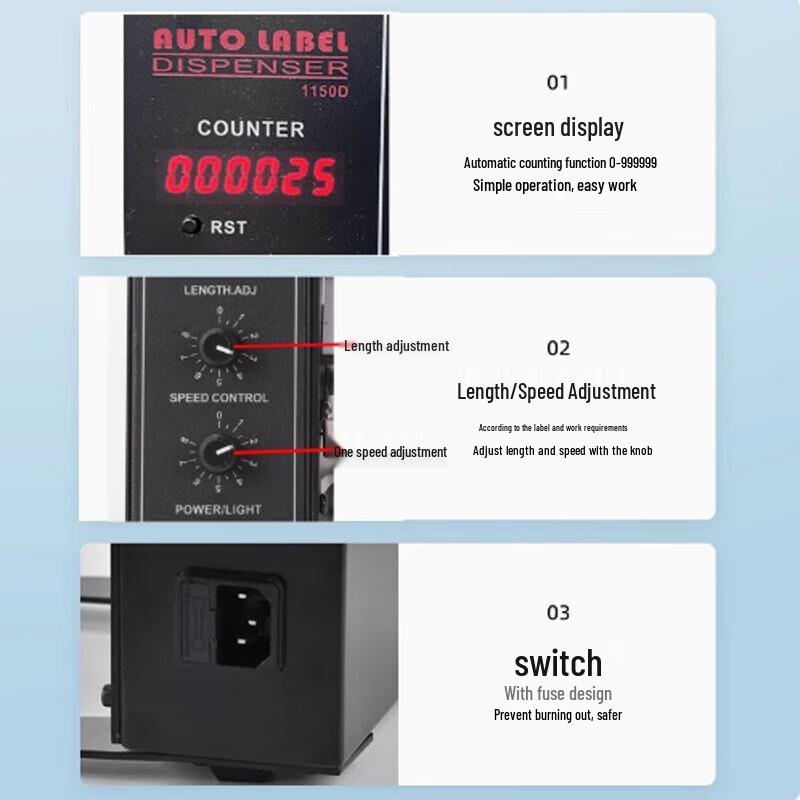 Libo Handing 1150D Automatic Label Dispenser CN Plug (adapter Included)