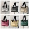 Underarm Down Cotton Tote Bag Soft Puffy Bag Trendy Cotton-padded Handbag  Girls