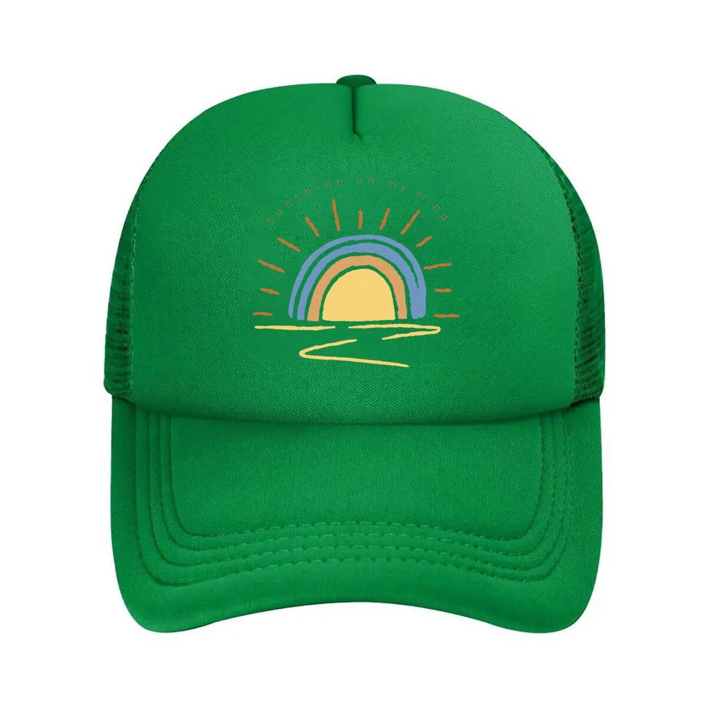 Sunshine Rainbow Boho Motivational Wall Art Mesh Baseball Cap Hip Hop
