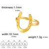My Shape Horseshoe Rings For Women Girls U-Shaped Horseshoe Finger Rings Stainless Steel Fashion Jewelry Birthday Gifts Lucky