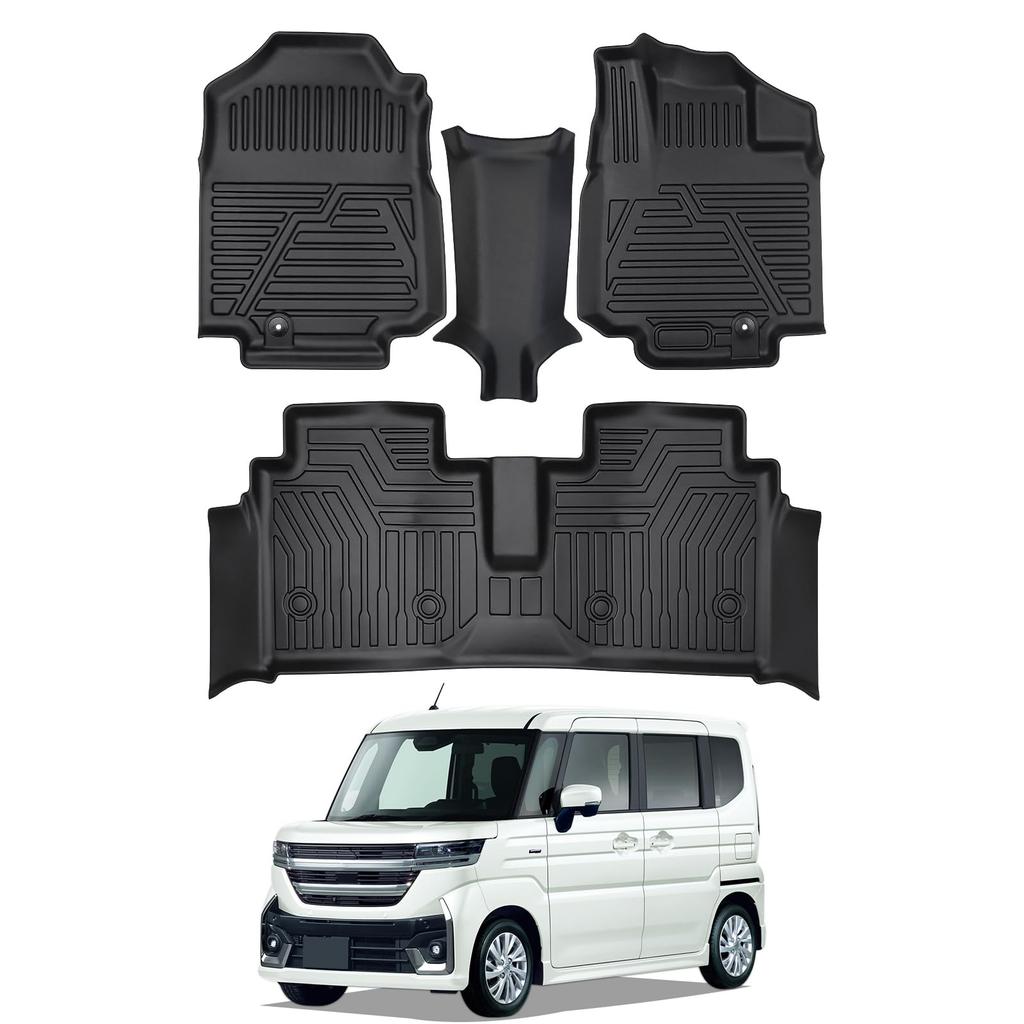 New Suzuki Custom Floor Custom 3D Car Waterproof TPE Protective Interior Custom Interior Easy Set of 4 Custom Floor Spacia/Spacia MK54S/MK94S Mats,