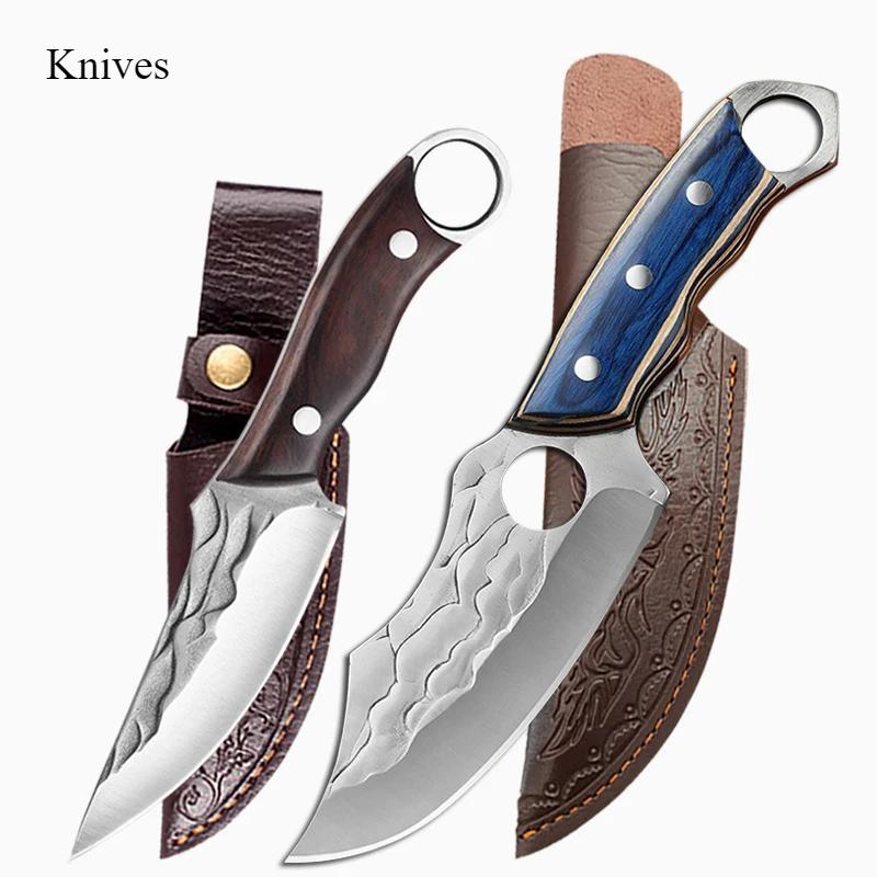 Stainless Steel Handmade Forged Knife for Kitchen Cooking Household Fruit Vegetables Knife Meat Cleaver Butcher Utility Knife