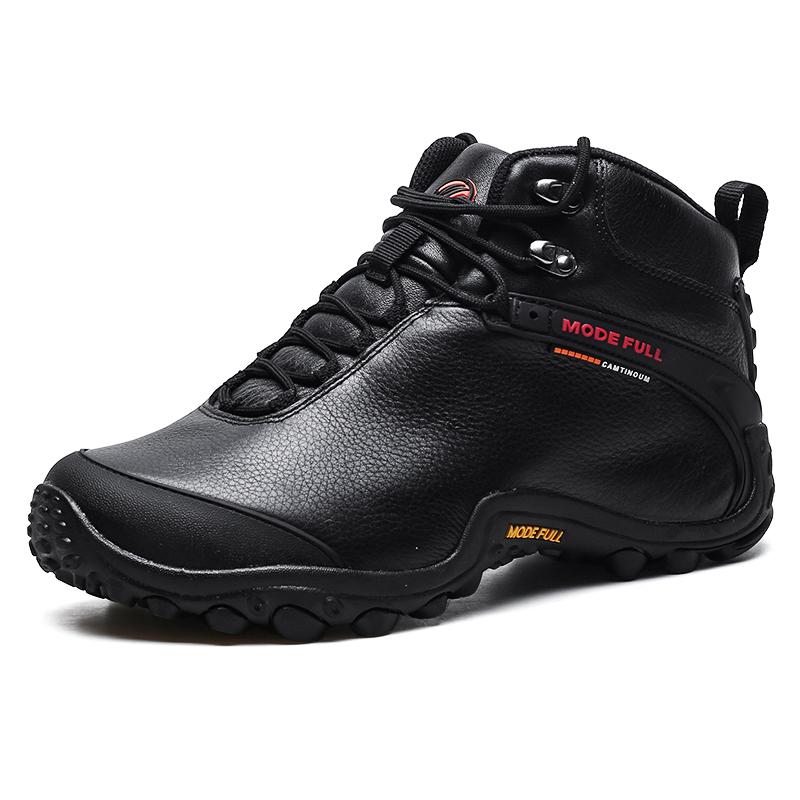 Cow Leather Men's Hiking Shoes Hunting Boots Women Outdoor Waterproof Treeking Snow Shoes Climbing Mountain Walking Sneakers