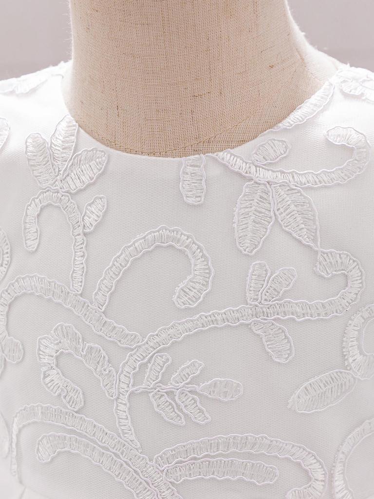 2026 New Girls' Lace Embroidered Princess Ball Gown Wedding Dress for Performances