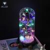 Rose Flower Preserved in Glass Dome with Night Light - Mother's Day or Birthday Gift Ornament
