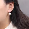 S925 Sterling Silver French Luxury Pearl Earrings: Elegant Rhinestone-Inlaid Shell Pearl Studs for Women