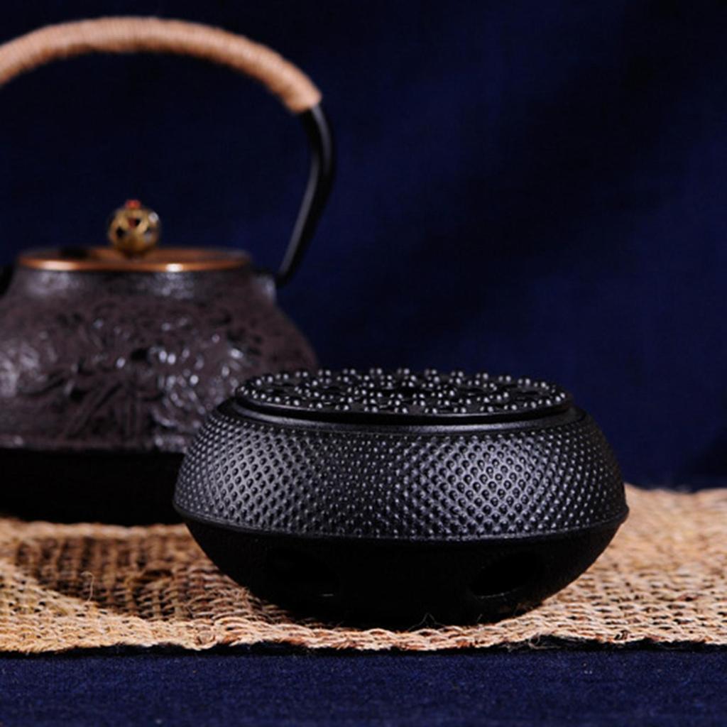 Small Dot Cast Iron Teapot Warmer Stove Heating Base, Tea Pot Holder