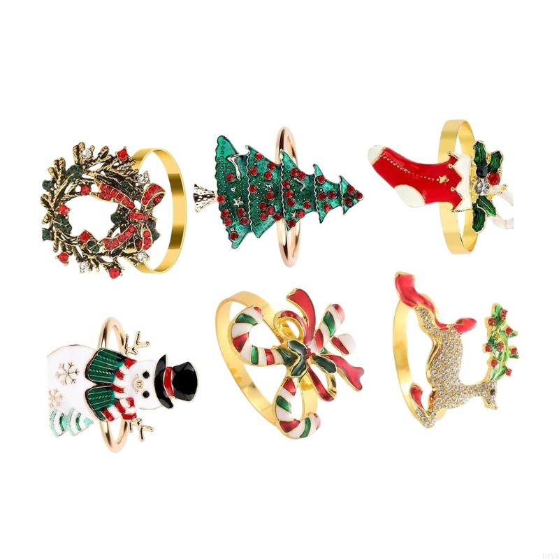 Metal Napkin Holders Christmas Reindeer Table Accessories for Holiday Dinner Party Setting Tableware Decoration P9YB