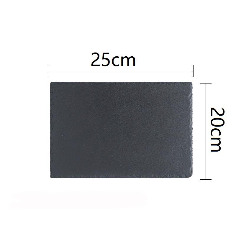 Neue schwarze Schiefer-Speiseplatte, kreative japanische Sushi-Steinplatte, Geschirrtablett, Western-Steak-Steinplatte, Steakplatte