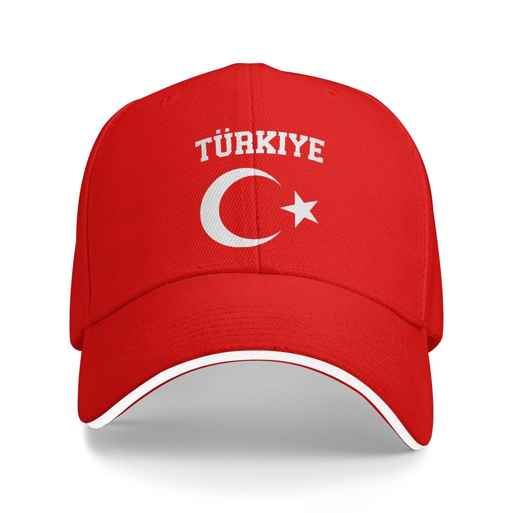 Flag of Turkey Souvenir Sandwich Baseball Caps Fashion Turkish Patriot Men Women Breathable Sun Cap Running Golf Adult Hats