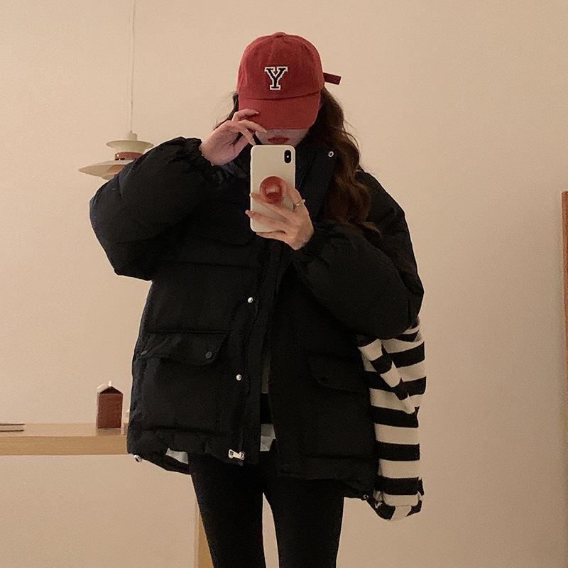 Down cotton-padded clothes Women's new oversize bread clothes Short trendy autumn and winter coats Thick cotton-padded jackets