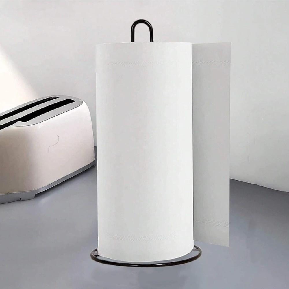 Easy-Tear Paper Towel Holder Heavy-Duty Napkin Paper Holder Roll Organizer  Desktop