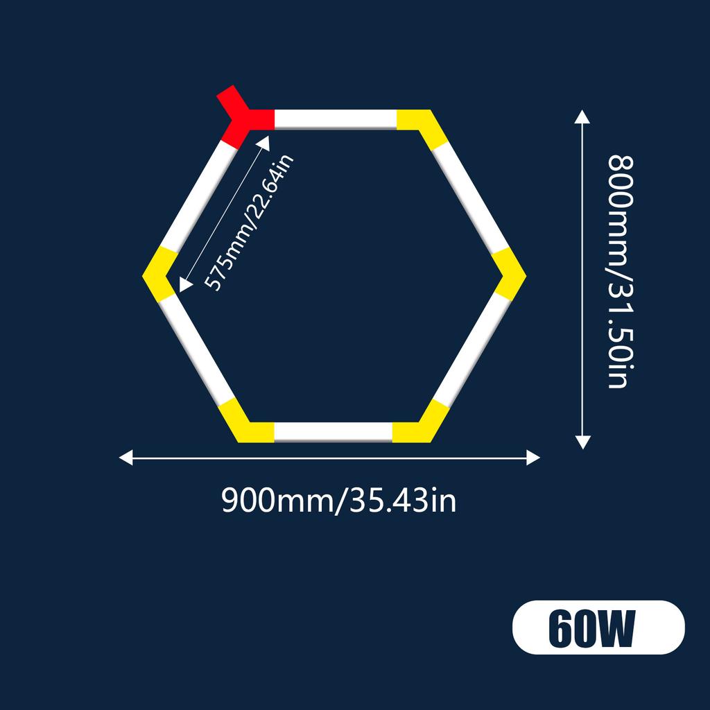 Garage Light Hexagon Lights Lamp 110V220V Led Tube Honeycomb Ceiling Lighting For Auto Car Body Repair Led Worksho