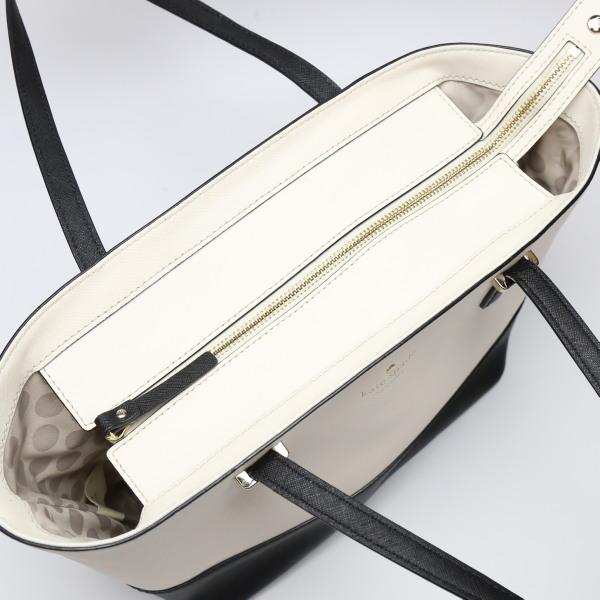 Kate Spade Tote Bag Black X Cream Women Used