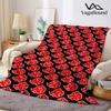 Anime Red Cloud Ditsy Flannel Blanket Warm Soft Halloween Christmas Couch Warm Cozy Decorative Decor Gift for All Season