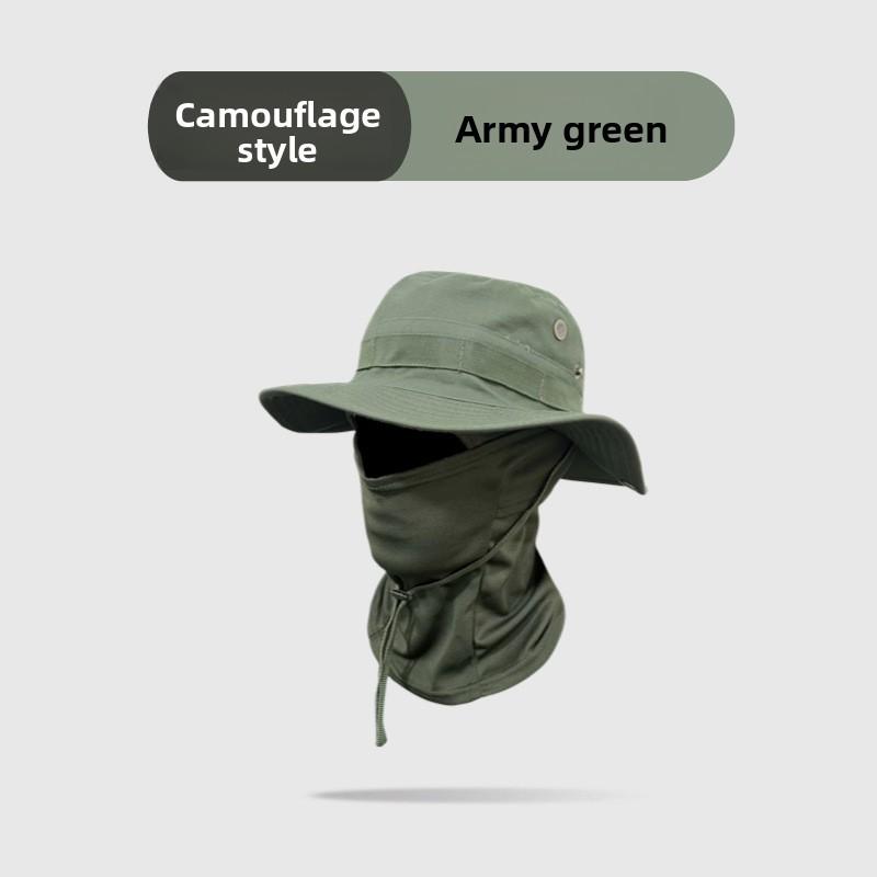 Cappello Mimetico a Tesa Larga Con Protezione Solare Per Escursionismo e Pesca all'Aperto
